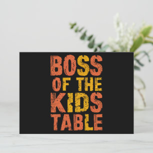 Tacksägelsedags Boss För Barnbordet Thanksgiving Julkort
