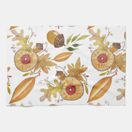 Tacksägelsedags Ek Fall Stämning Akvarell Kökshandduk