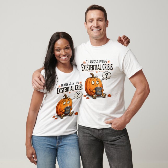 Tacksägelsedags-eksistentiell kris Pumpa Kaffe Mug T Shirt (Unisex)