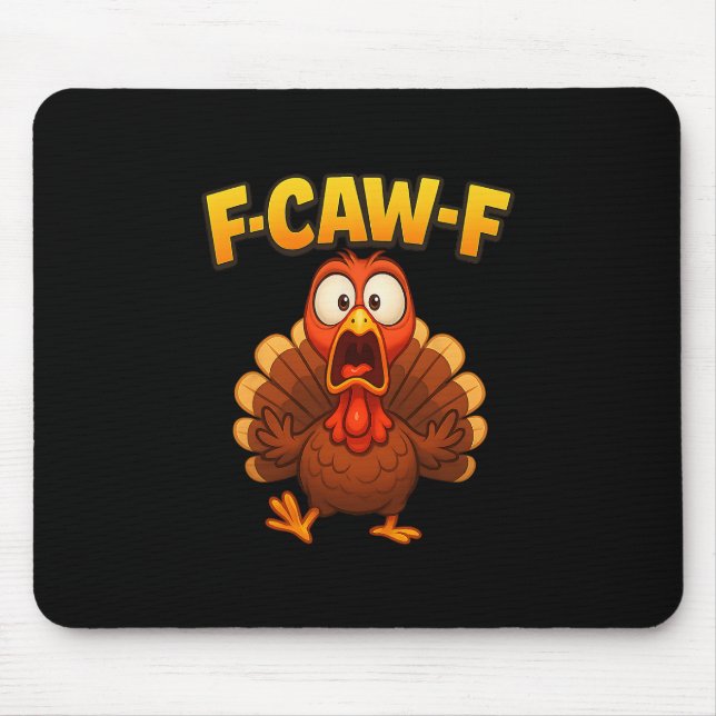 Tacksägelsedags F-caw-f Kalkon Meme Rolig Kalkon H Musmatta (Framsidan)