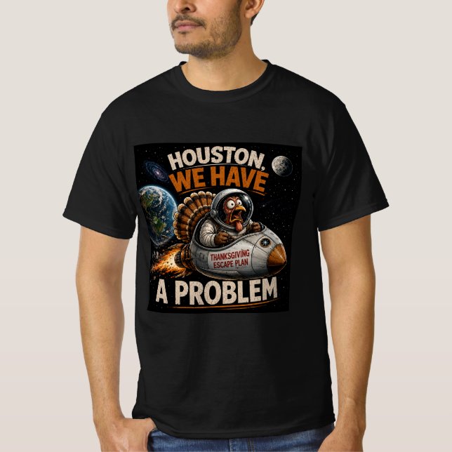 Tacksägelsedags Flyktplan T Shirt (Framsida)