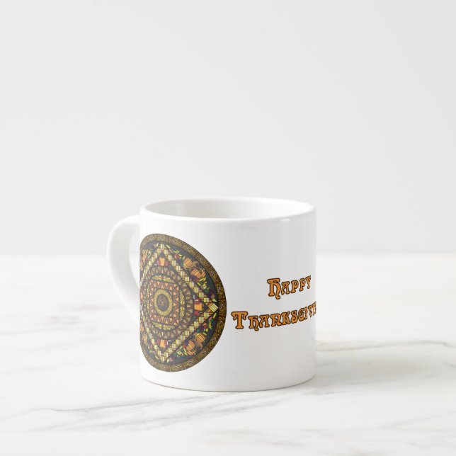 Tacksägelsedags-ikoner Specialmugg Espressomugg (Framsida vänster)