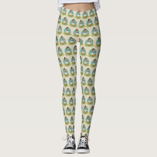 Tacksägelsedags Kalkon Äter Paj Leggings