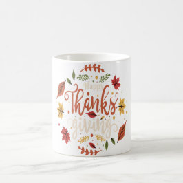 Tacksägelsedags middagsfest Familjehelgdagar prese Kaffemugg