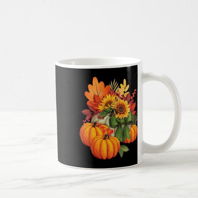 Tacksägelsedags Pumpa Solros Höst Höst Semester Kaffemugg (Höger)