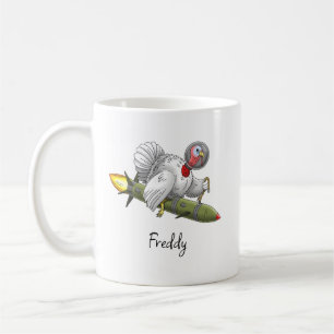 Tacksägelsedags Raket Kalkon Kaffemugg