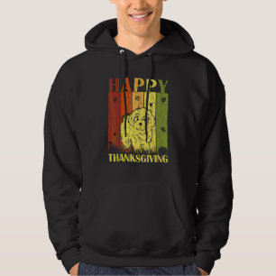 Tacksägelsedags Retro Malteser Hund Tacksägelseda Hoodie