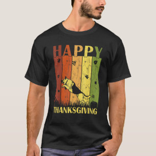 Tacksägelsedags Retro Tysk Shepherd Hund Tacksägel T Shirt