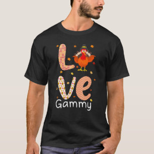 Tacksägelsedags Tema Kärlek Gammy Glad Kalkon Day  T Shirt