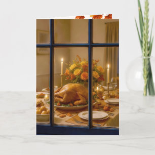 Tacksägelsedags Turk-Feast I Fönster Helgkort