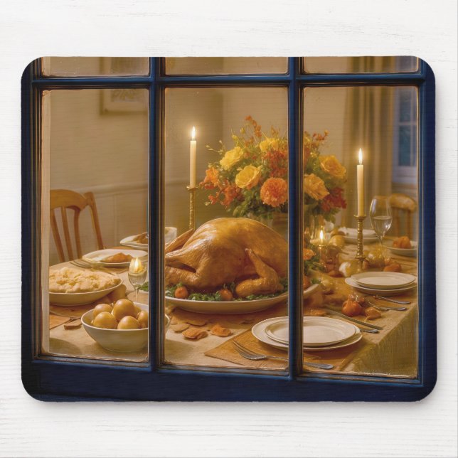 Tacksägelsedags Turk-Feast I Fönster Musmatta (Framsidan)