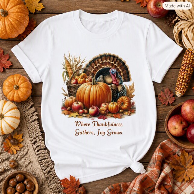 Tacksägelsedags Turkiet Pumpa Höstmode  T Shirt (Skapare uppladdad)