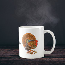 Tacksägelsedags Turkos Kaffemugg