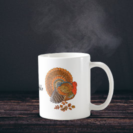 Tacksägelsedags Turkos Kaffemugg