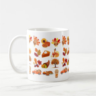 Tacksägelsedagskollage Kaffemugg