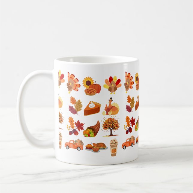 Tacksägelsedagskollage Kaffemugg (Vänster)