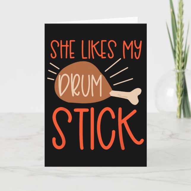 Tacksägelsedagspar Turkey Bröst Hon Gillar Min Dr Kort (Framsida)