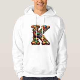 Tacksägelsedagspresent för bokstaven k hoodie