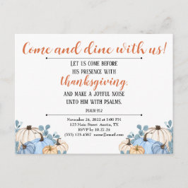 Tacksägelsedinformation Skriftställe Pumpafält Vykort