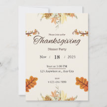 Tacksägelsemiddagsinbjudan