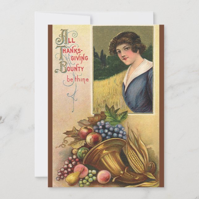 Tacksägelsemiddagsinbjudan Inbjudningar (Framsida)