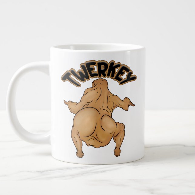 Tacksägelseskalkon Jumbo Specialmugg Mugg (Vänster)