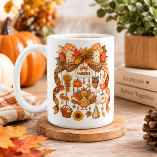 Tacksägelsesmugg, höstturkey, höstskörd kaffemugg
