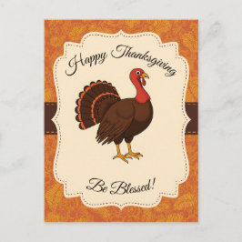 Tacksägelseturkos för Thanksgiving Vykort