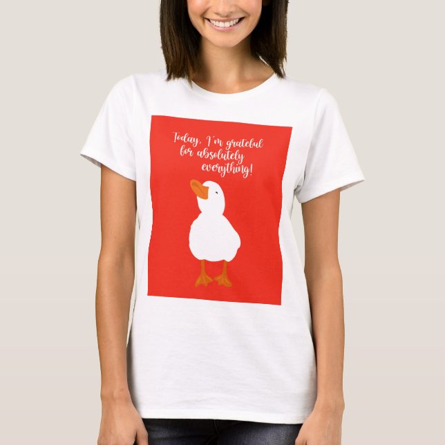 tacksam anka T-Shirt (Framsida)