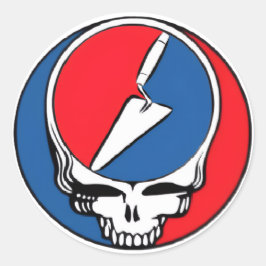 tacksam arkeolog runt klistermärke