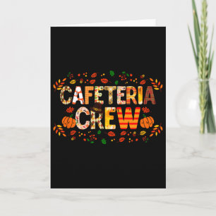 Tacksam Cafeteria Personal Höst Autumn Pumpa Tack Kort