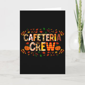 Tacksam Cafeteria Personal Höst Autumn Pumpa Tack Kort
