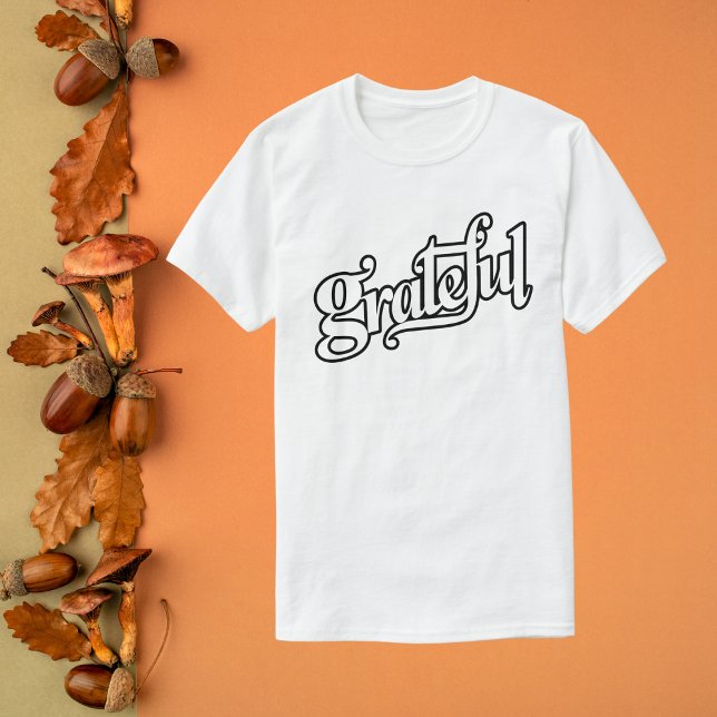 tacksam Calligraphy T Shirt (Skapare uppladdad)
