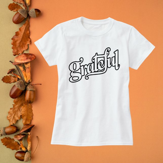 tacksam Calligraphy T Shirt (Skapare uppladdad)