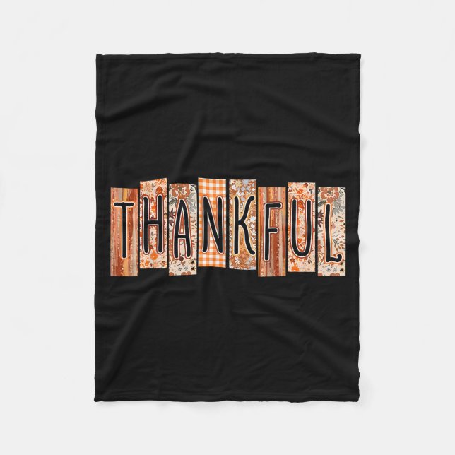Tacksam Coquette Bow Floral Söt Thanksgiving Höst Fleecefilt (Framsidan)