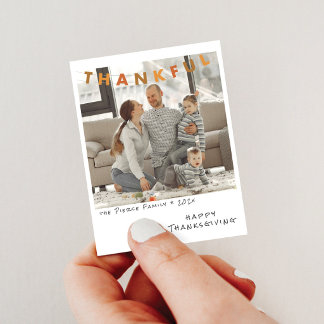 Tacksam direktfoto | Familjens tackdag Julkort