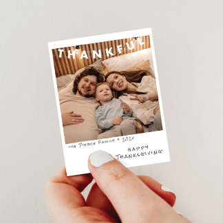 Tacksam direktfoto | Familjens tackdag Julkort