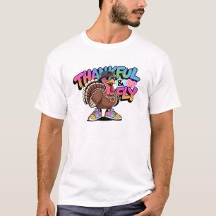 Tacksam & Flyg Turkiet � Färgrik Urban Tecknad Ove T Shirt