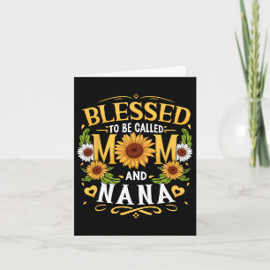 Tacksam för att få kallas mamma och nana solros mo kort