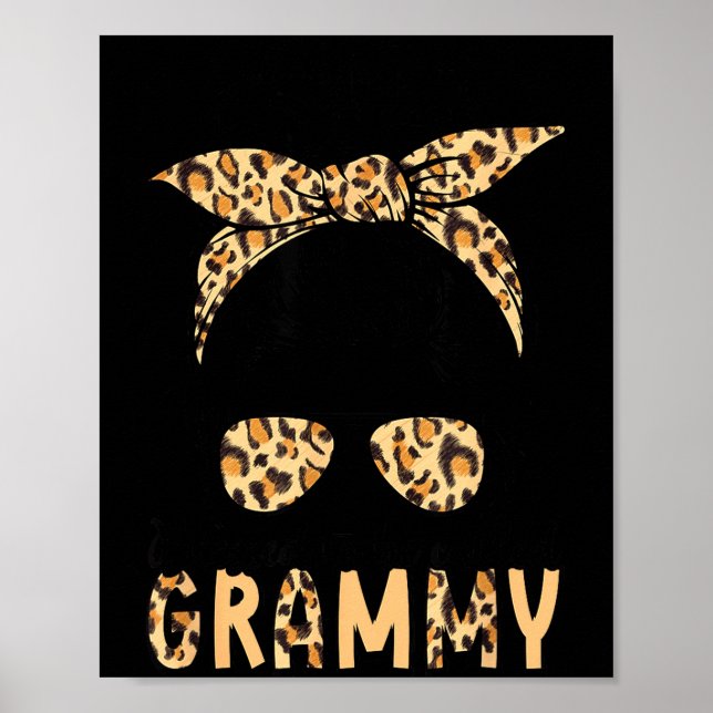 Tacksam för att kallas mormor leopard rödig tova poster (Framsidan)