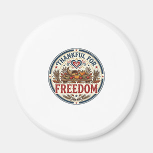 Tacksam För Frihet Patriotisk Patriotisk Tackgivel Magnet