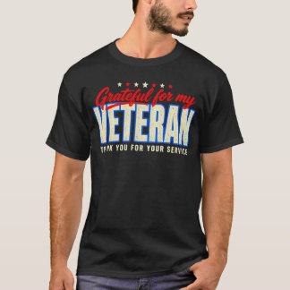 Tacksam För Min Veteran T-Shirt