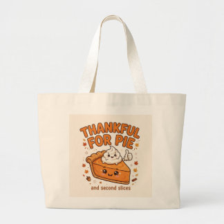 Tacksam för paj — Pumpkin Pie Thanksgiving T-shirt Jumbo Tygkasse