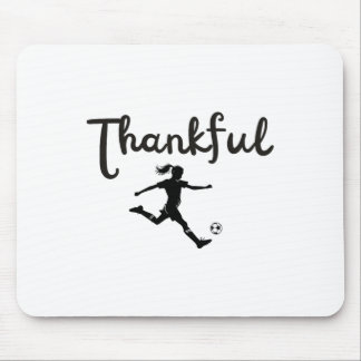 Tacksam fotbollsspelare flicka Thanksgiving Footll Musmatta