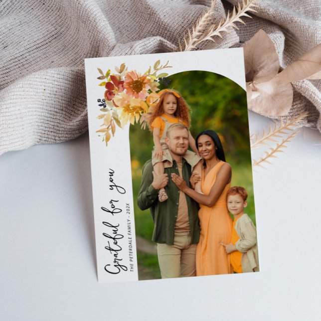 Tacksam, fototackkortshälsning tack kort (Skapare uppladdad)