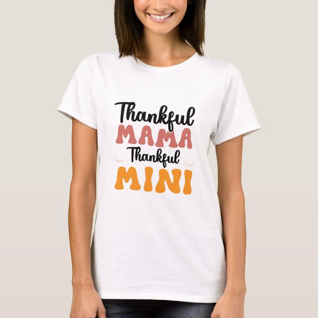 Tacksam Mama Tacksam Mini - Höst T Shirt (Framsida)