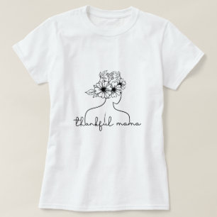 Tacksam Mama Typografi T Shirt