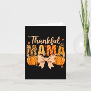 Tacksam Mamma Pumpa Höst Coquette Båge Thanksgivin Kort