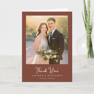 Tacksam Maroon Elegant Foto Tack Kort