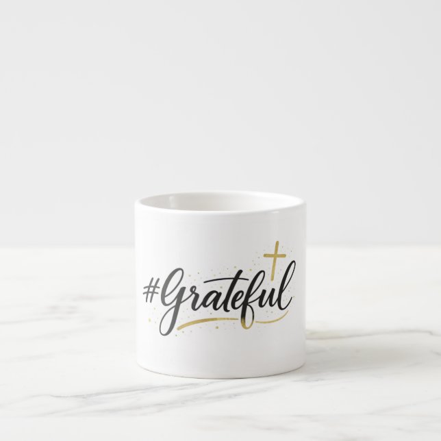 Tacksam mugg espressomugg (Framsidan)